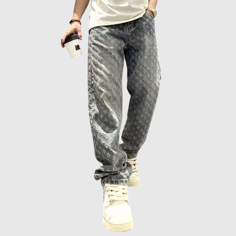 Pantalón vaquero jacquard