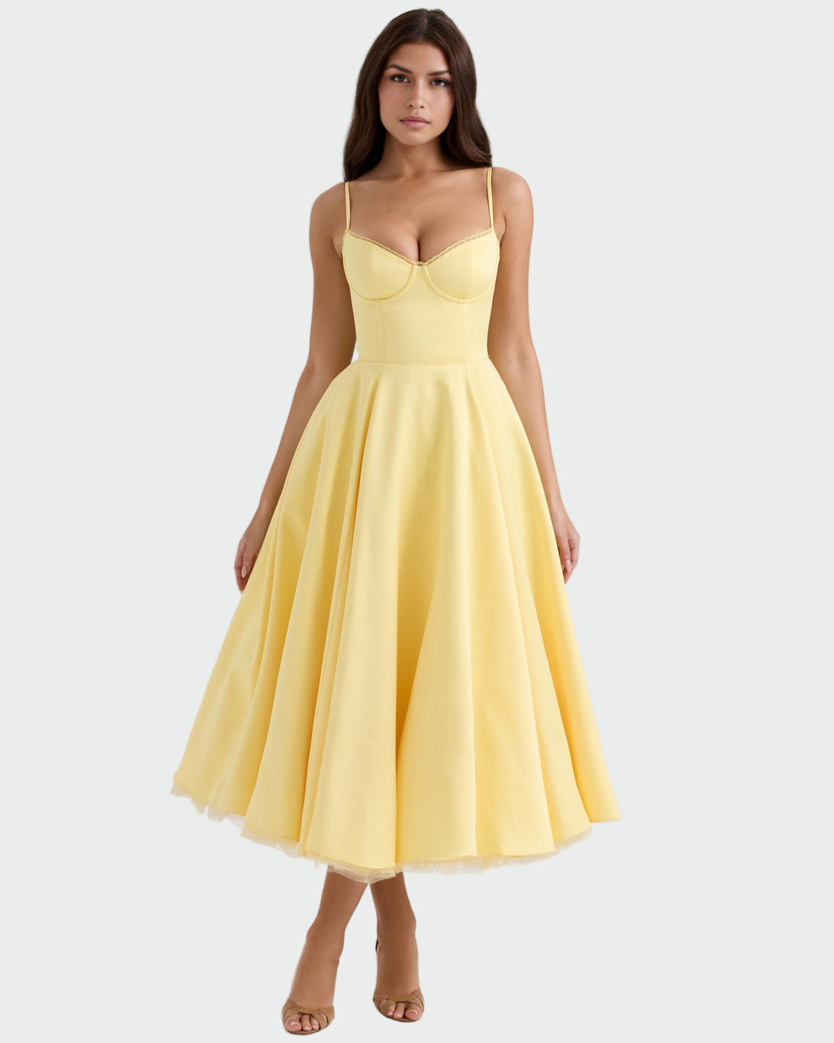 Anna – Vestido Midi Amarillo