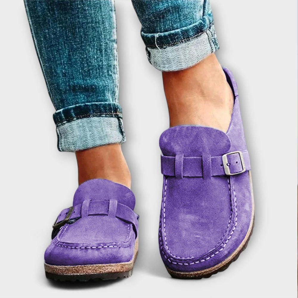Julie - Mocasines ortopédicos de mujer con cierre decorativo