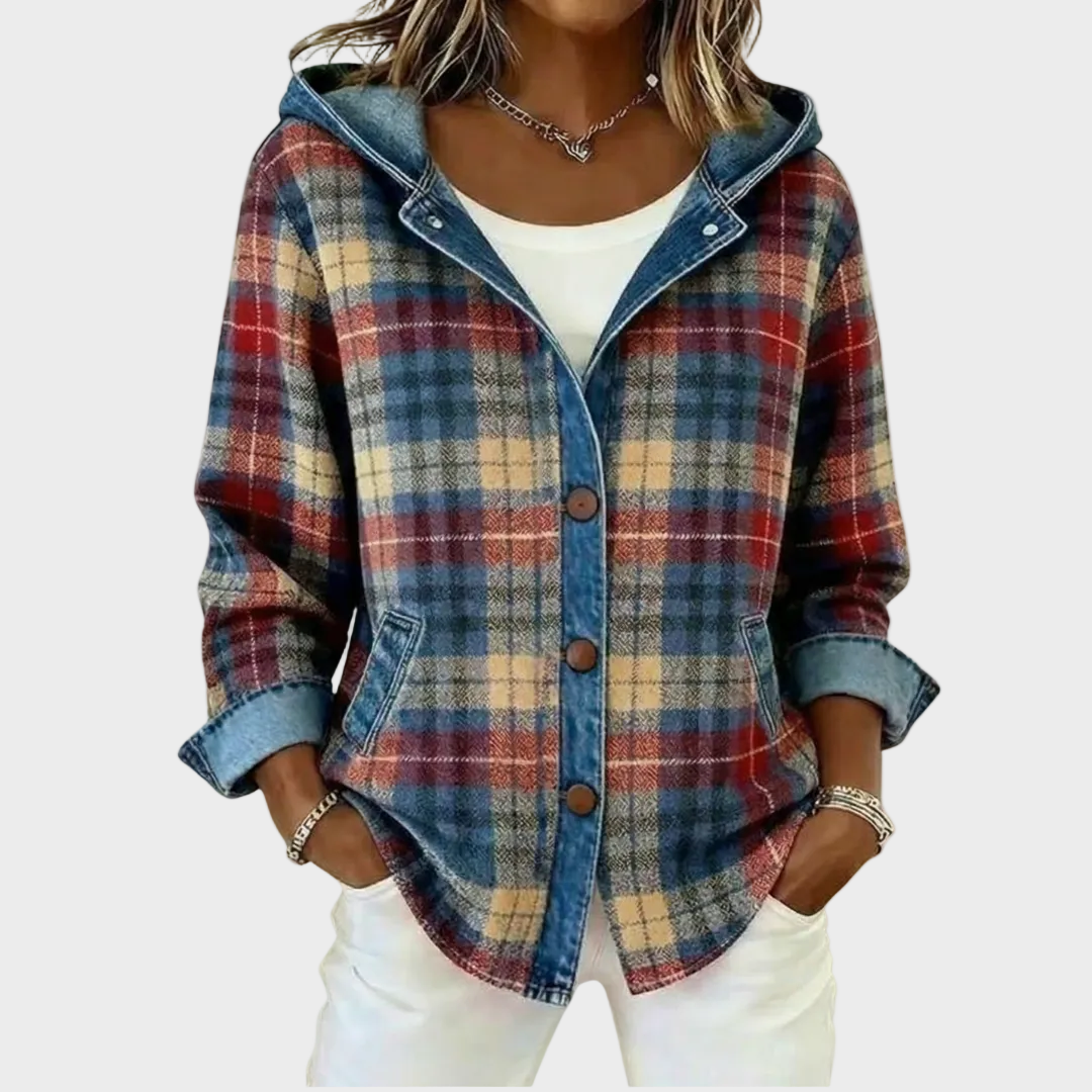 Floortje - Sobrecamisa de cuadros forrada