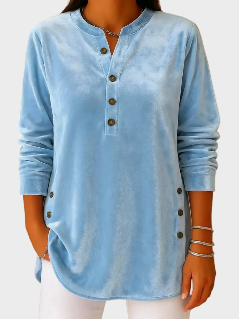 Meredith - Jersey clásico de cuello redondo