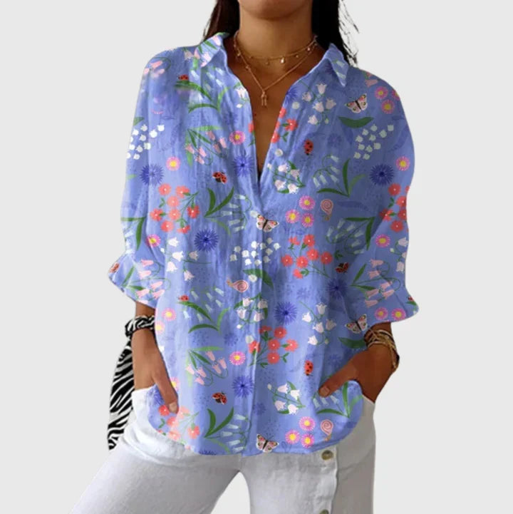 Blusa floral ligera y colorida