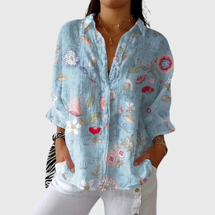 Blusa ligera y colorida con estampados