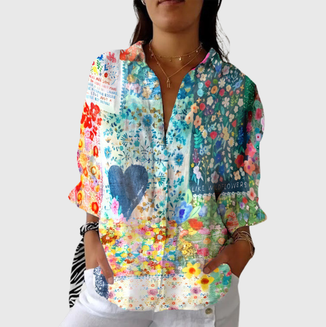 Blusa ligera y colorida con estampados
