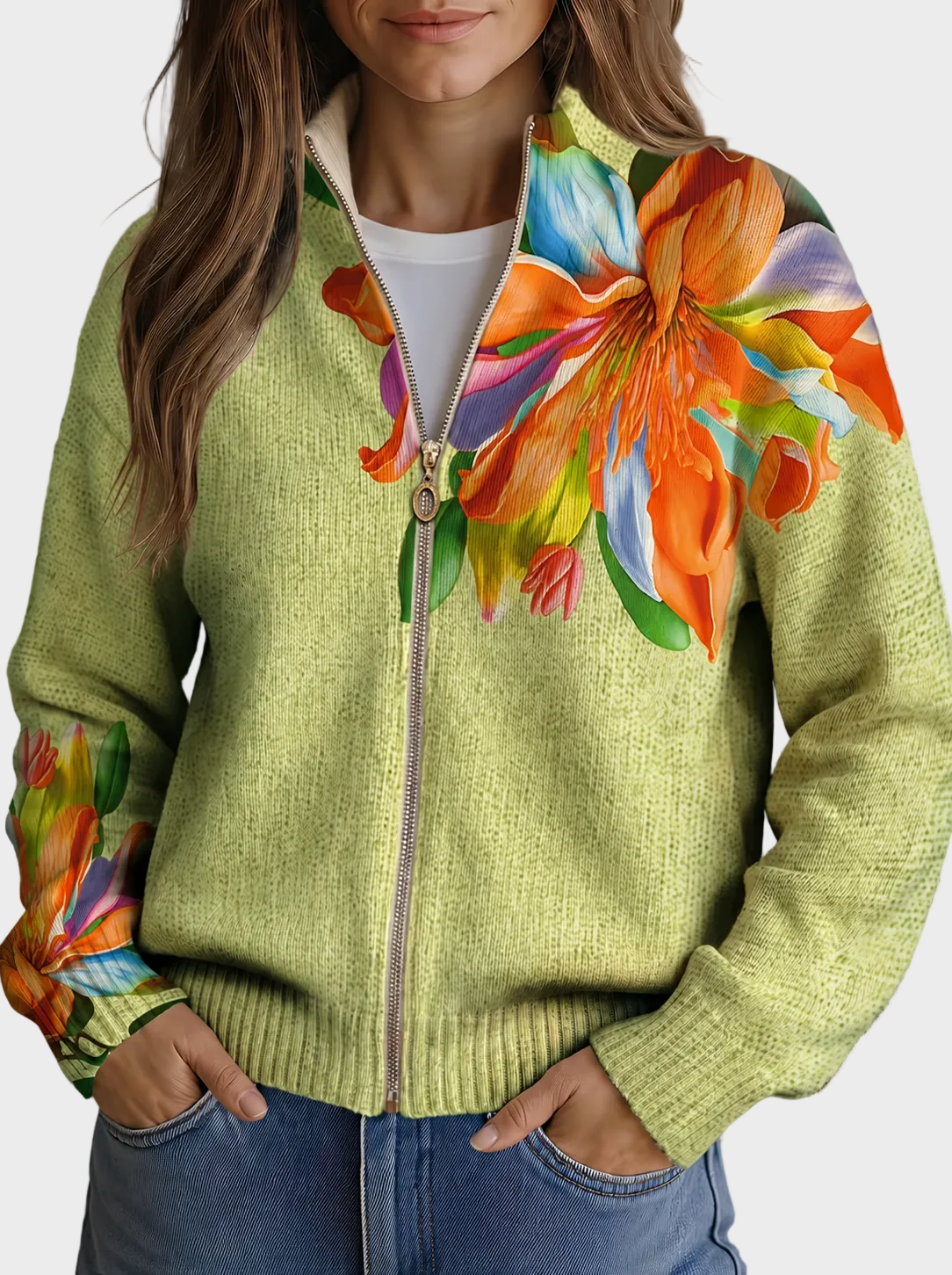 Sidonie - Vibrante estampado floral de lirios tropicales