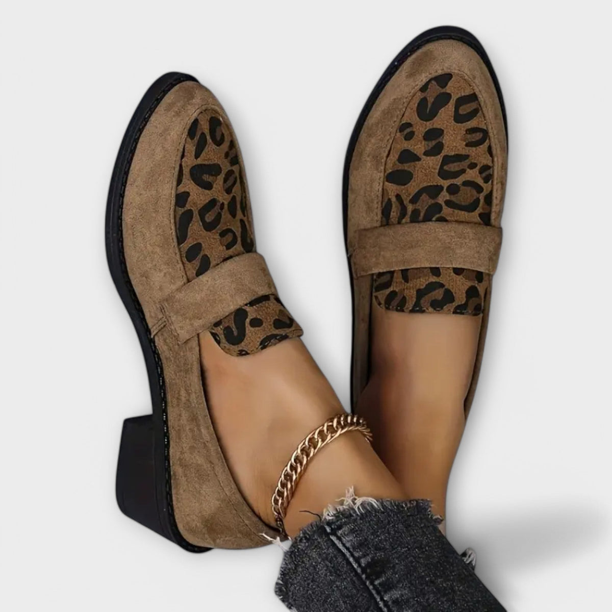 Natálie - Botas de mujer elegantes con estampado de leopardo