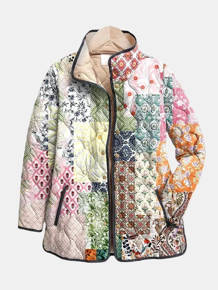 DELACROIX | Abrigo Acolchado Bohemio Patchwork Florence