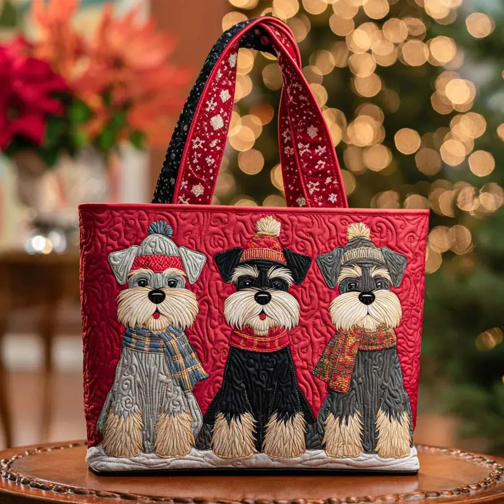 Bolso hecho a mano con motivo de Schnauzer