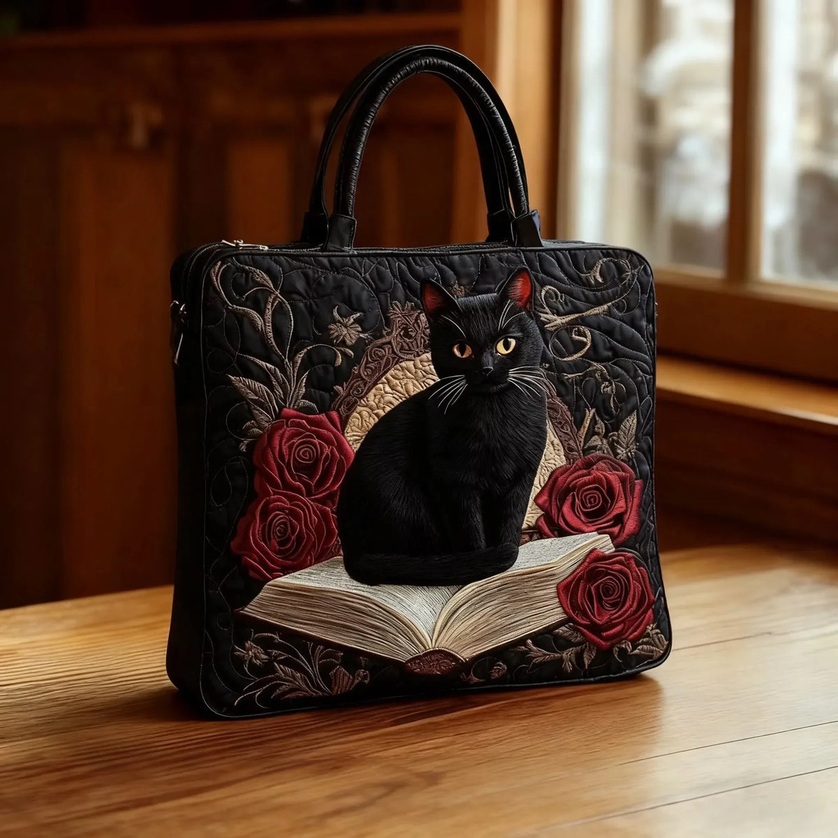 Bolso shopper acolchado negro
