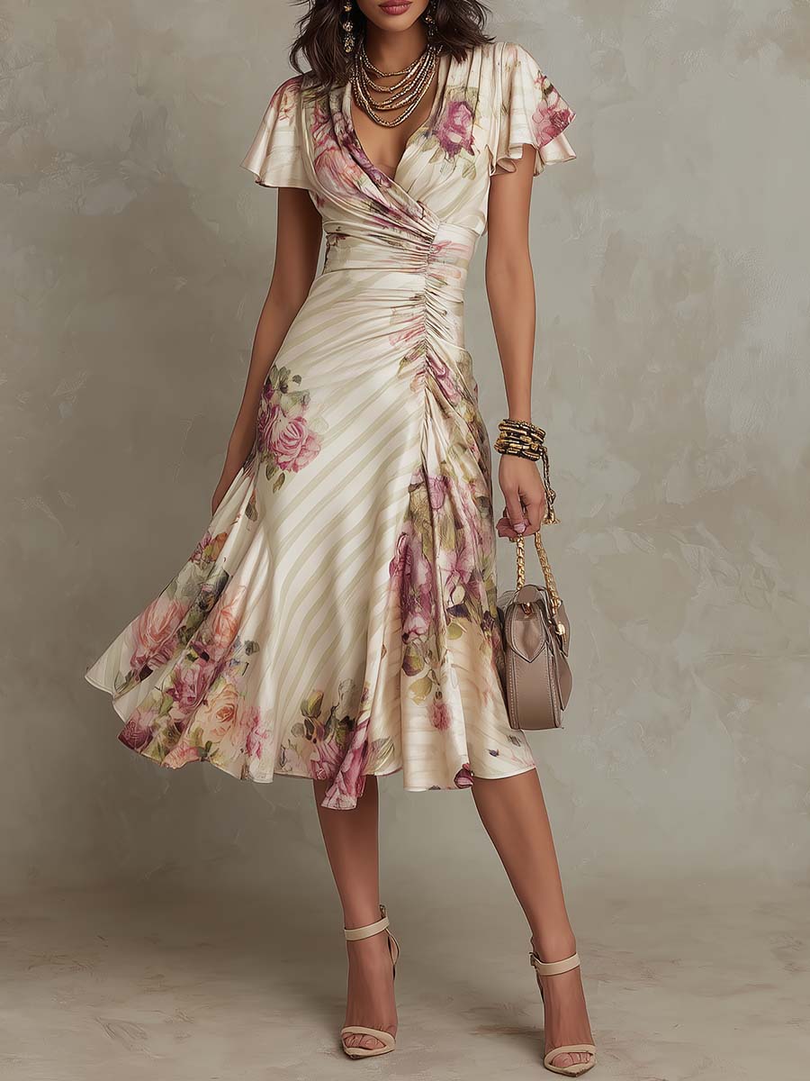 Aida - Elegante vestido midi de satén