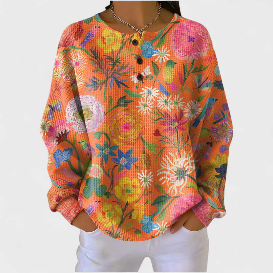 Britt - Jersey con estampado floral de colores