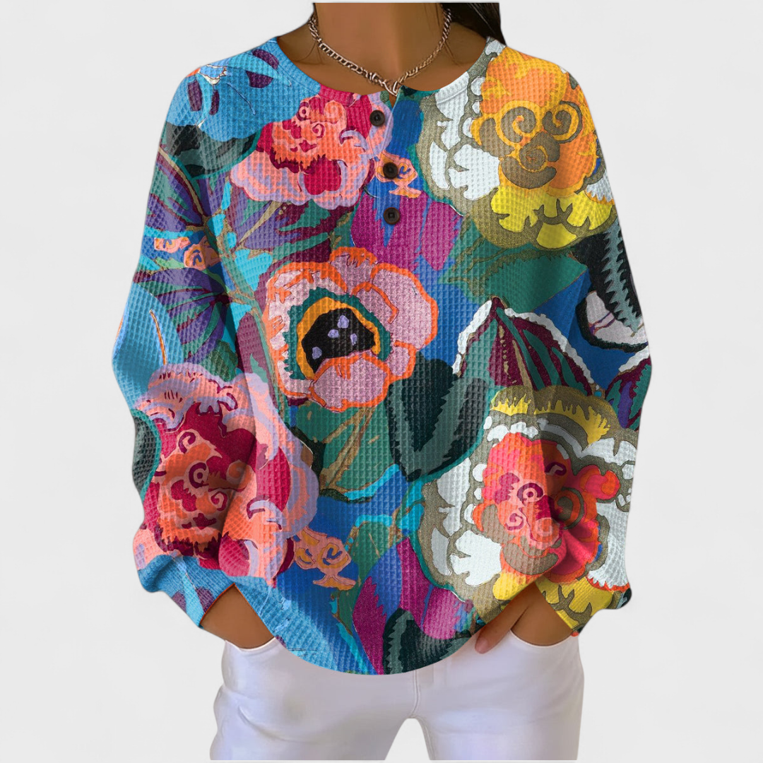 Anouk - Jersey con grandes flores de colores