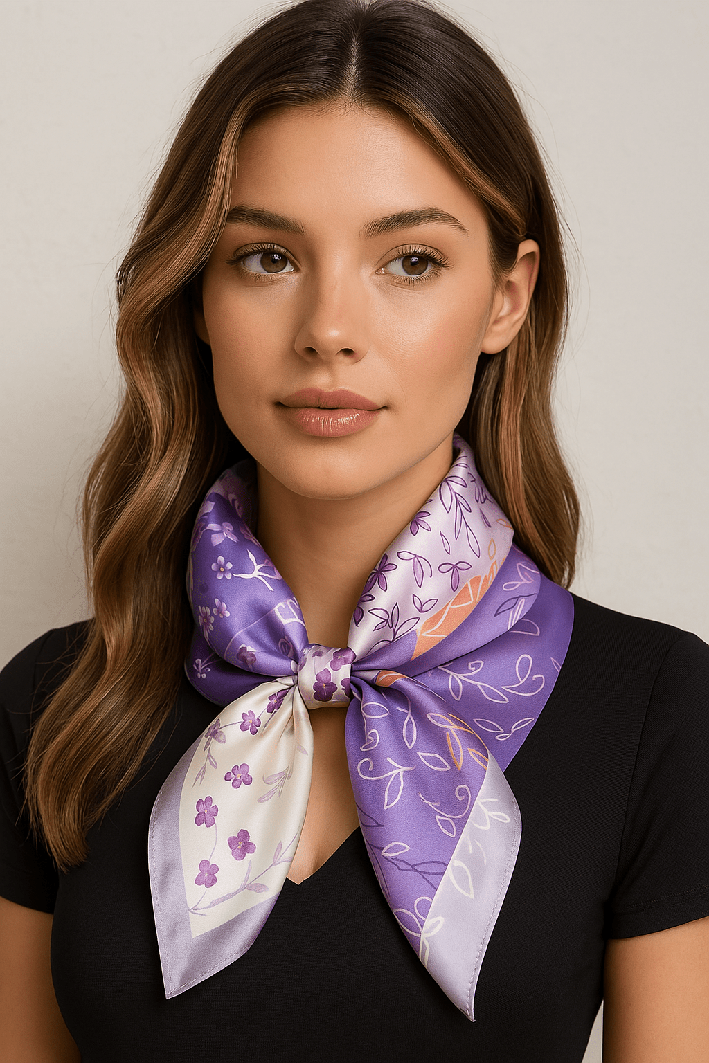 Johanne - Pañuelo de seda Violetta