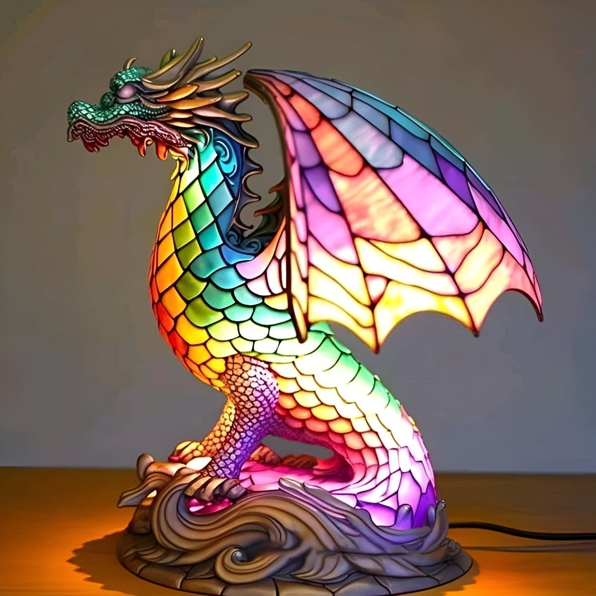 Czaruś - Lámpara Magisk Dragon en vidriera