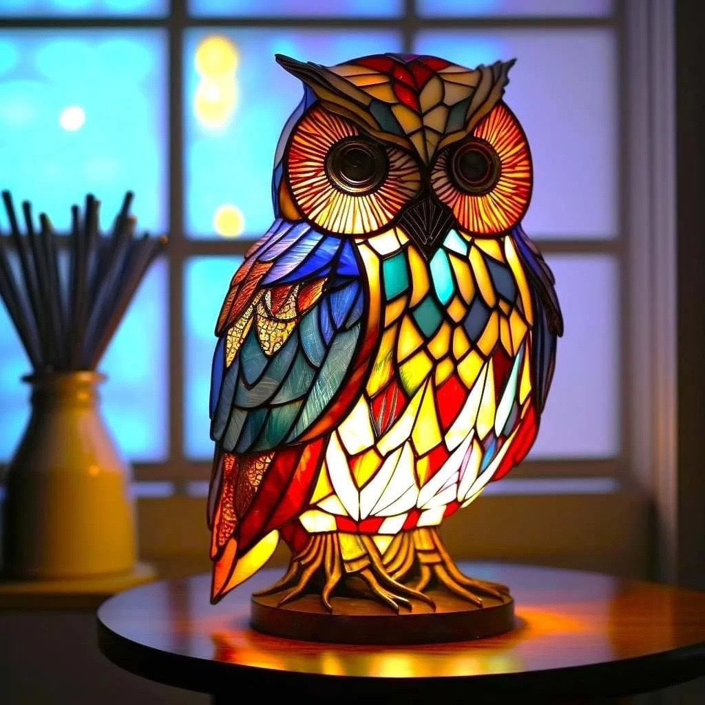 Orion - Lámpara Magisk Owl en vidriera
