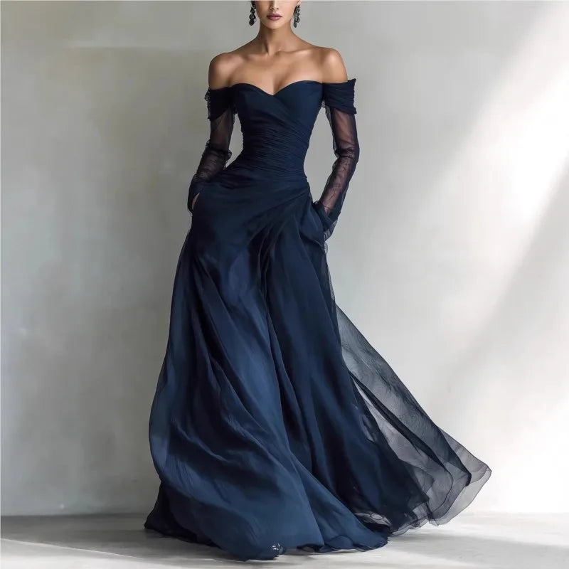 Eleonora - Vestido Maxi con Hombros Descubiertos