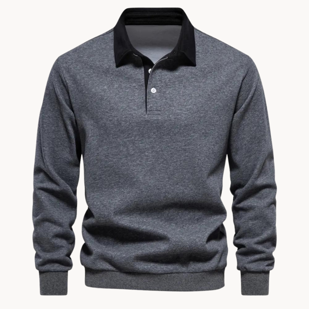 Sudadera Polo de Tejido Suave y Flexible