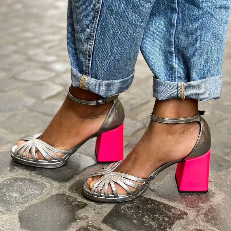 Seraphina™ - Sandalias de tacón brillantes