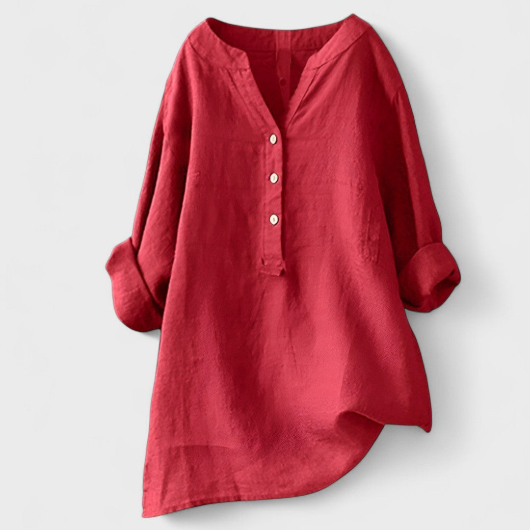 Freya - Camisa cómoda con botones