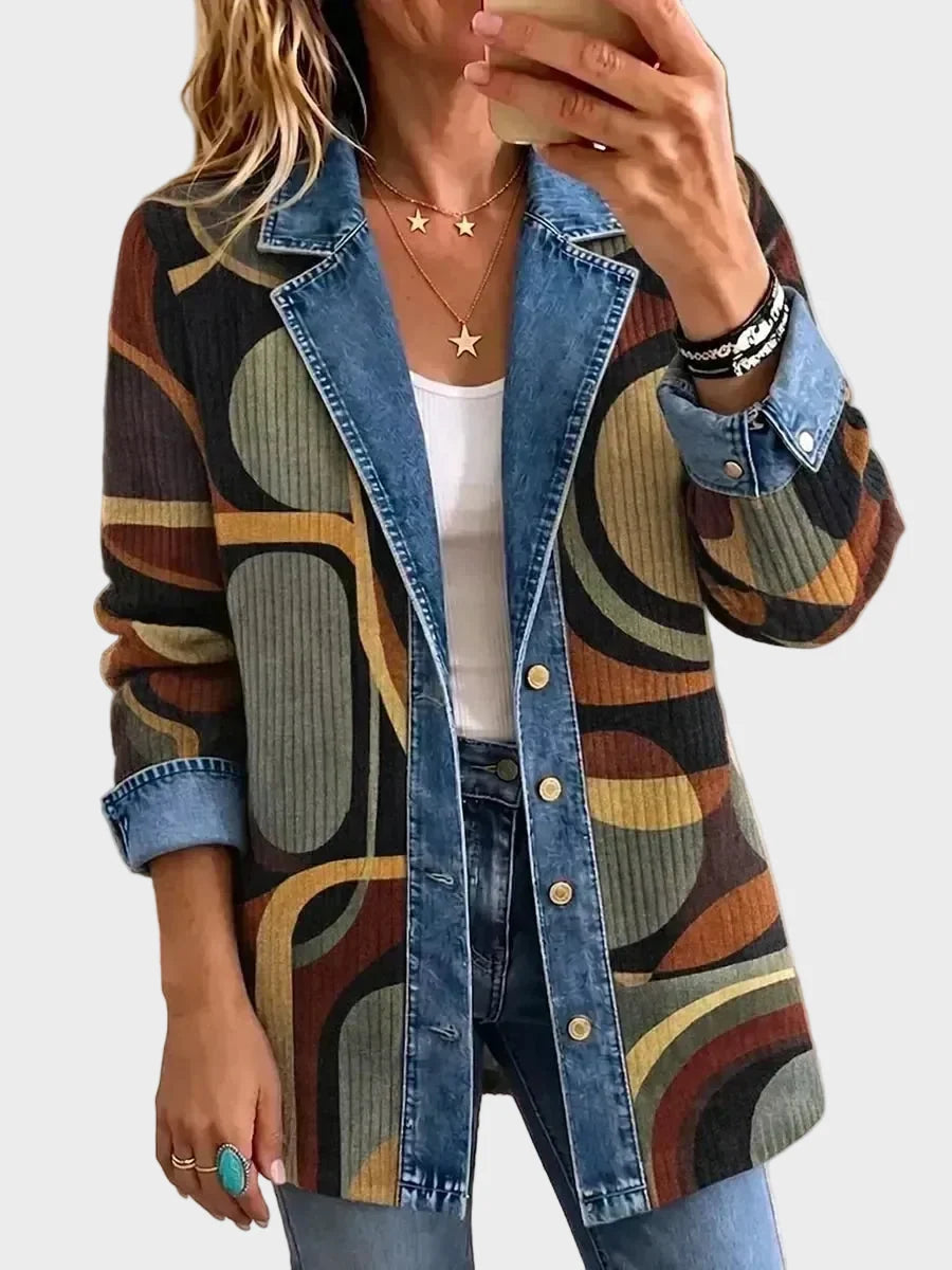 Stella - Chaqueta vaquera abstracta vintage