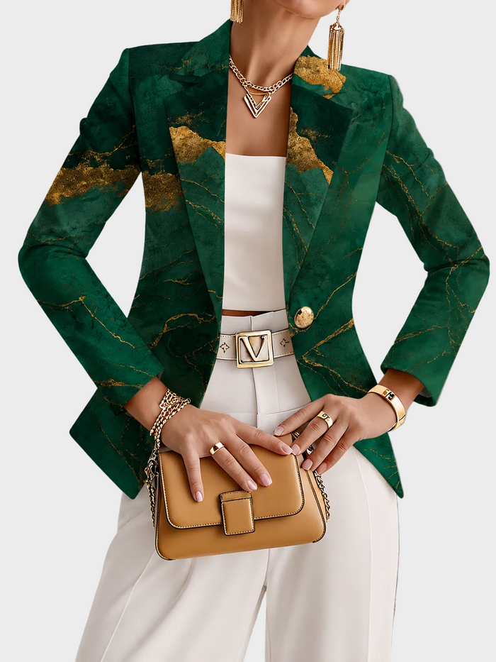 HONORINE - CHAQUETA DE MÁRMOL ESMERALDA