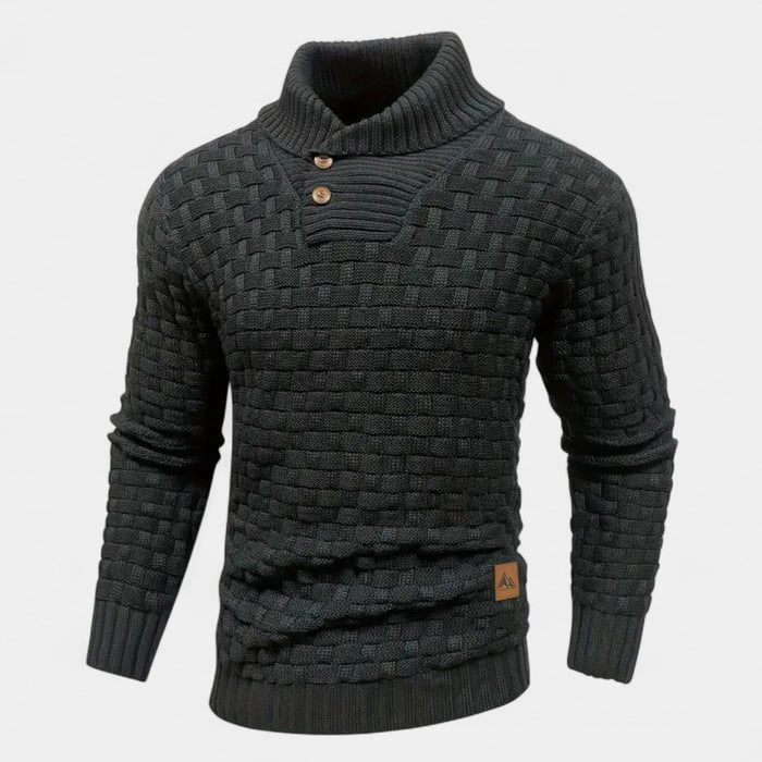 Elías – Elegante jersey de cuello alto con botones