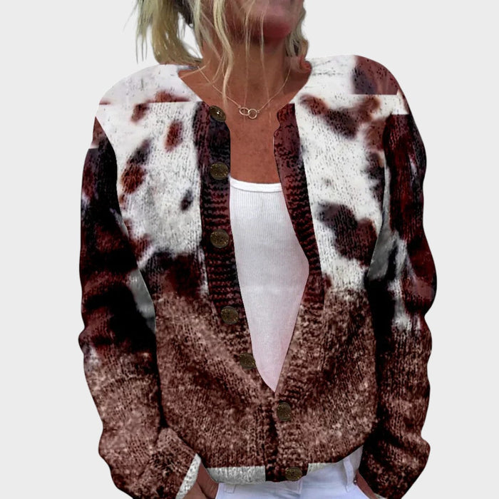Sara – Cárdigan floral para otoño