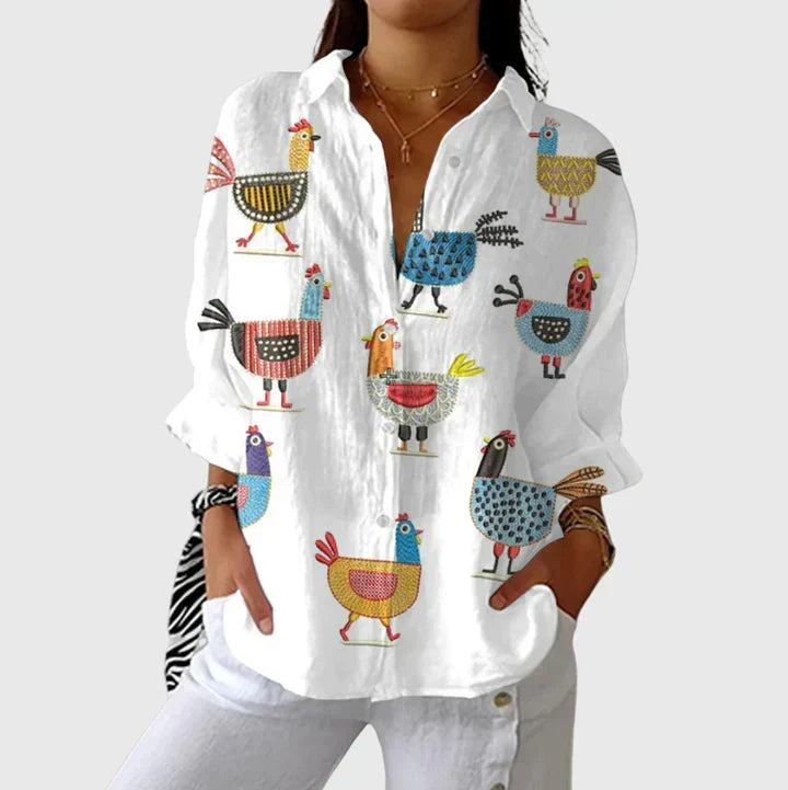 Blusa ligera y colorida con estampados