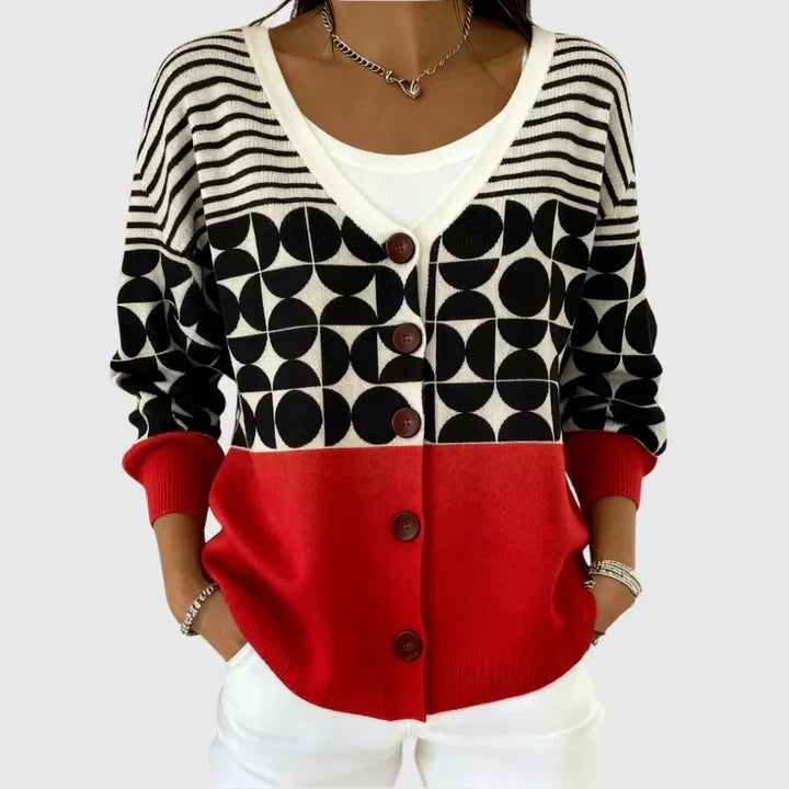 Jersey tipo cárdigan de tejido cómodo