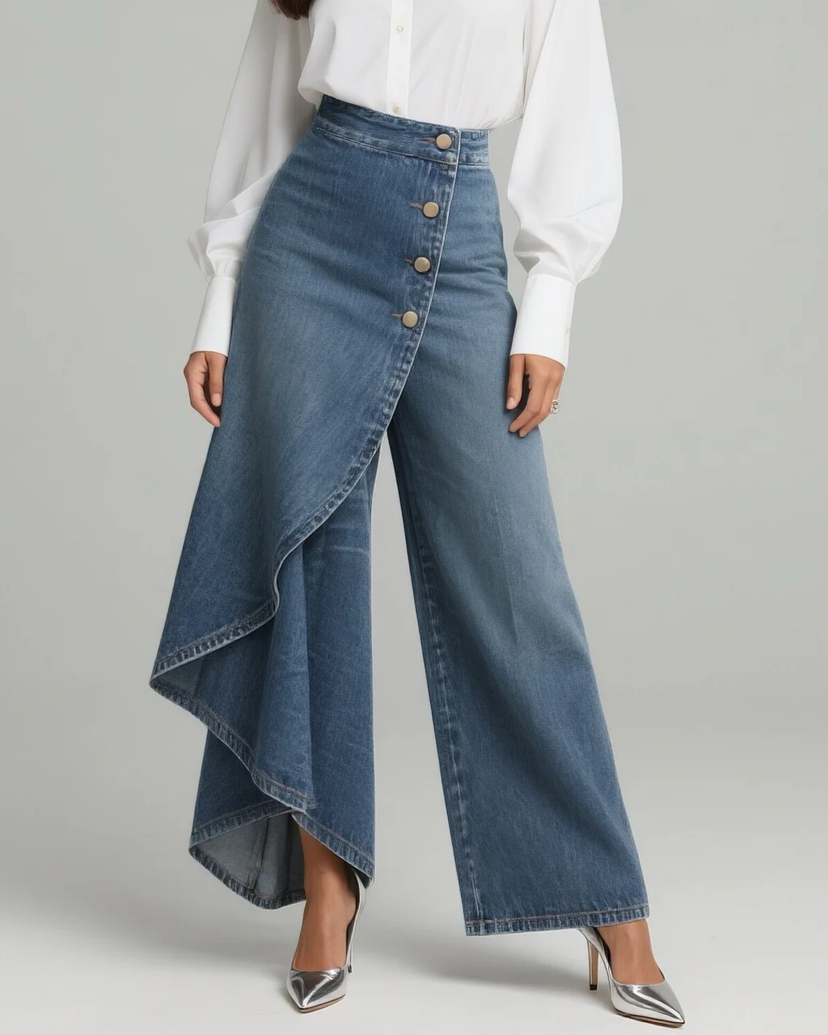Lubomira - Pantalón vaquero envolvente