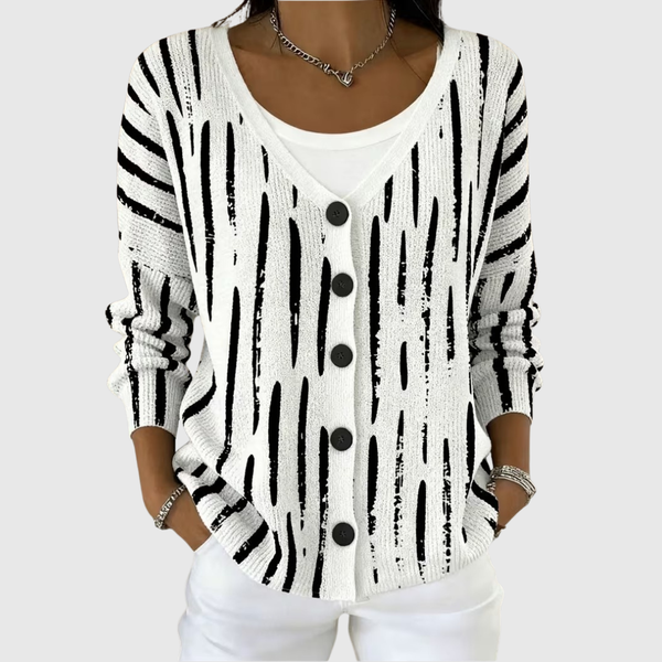 Leonora | Chaqueta de Punto con Cierre de Botones