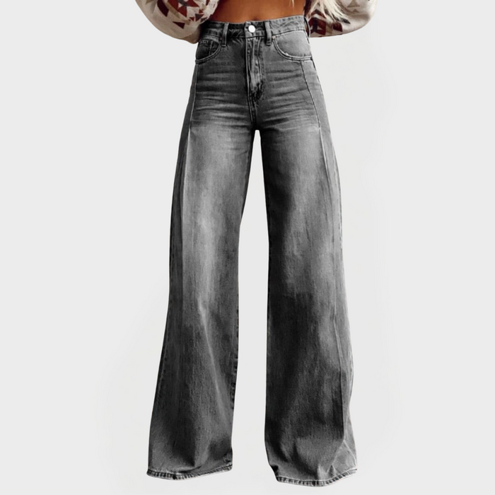 Karolína - Elegantes pantalones vaqueros de pierna ancha