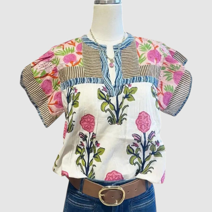 Magdaléna - Blusa estilo boho bordada