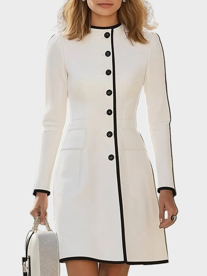Ksenia – vestido midi en contraste