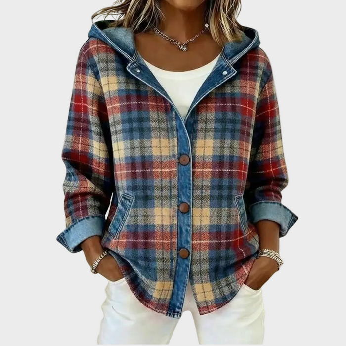 Floortje - Sobrecamisa de cuadros forrada