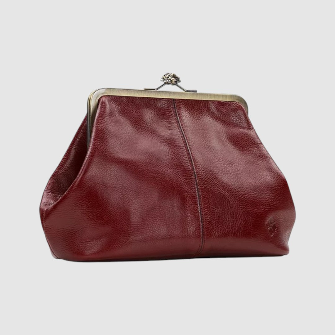 Leontýna - Bolso de piel con cierre retro