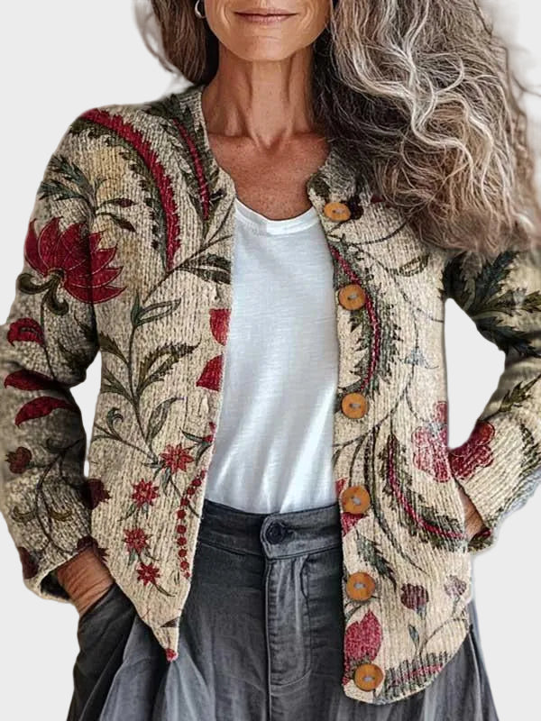 Pearla™ - Cárdigan con estampado floral inspirado en la naturaleza