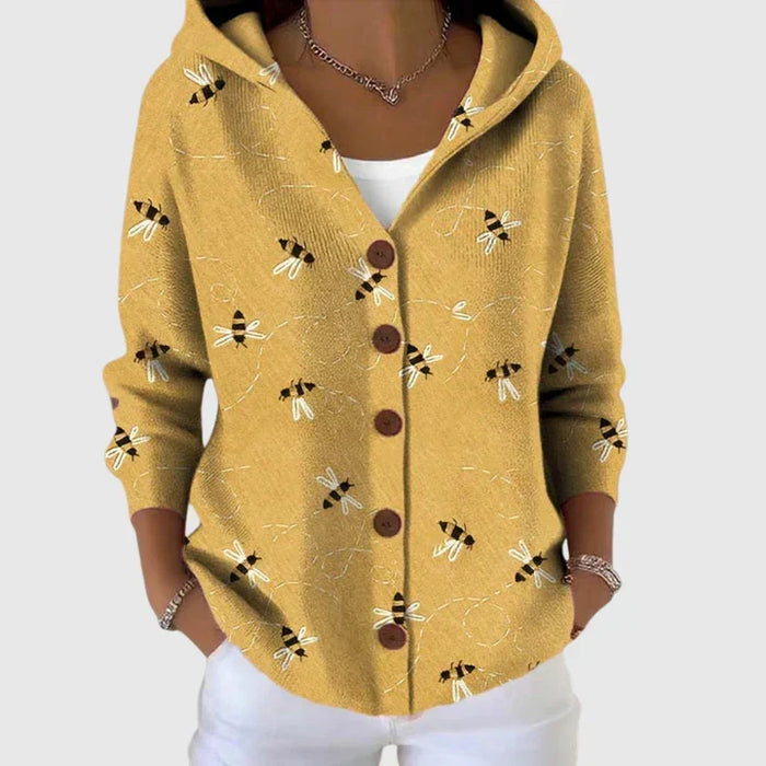 Jersey tipo cárdigan con capucha
