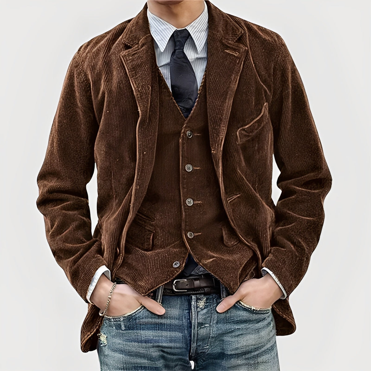 Viktor – Abrigo elegante con chaleco
