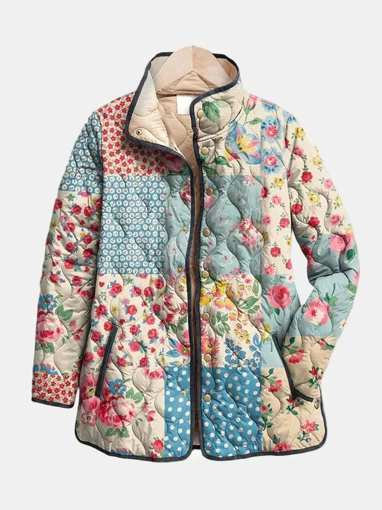 DELACROIX | Chloé Chaqueta Acolchada con Patches Florales