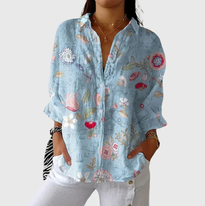 Blusa ligera y colorida con estampados