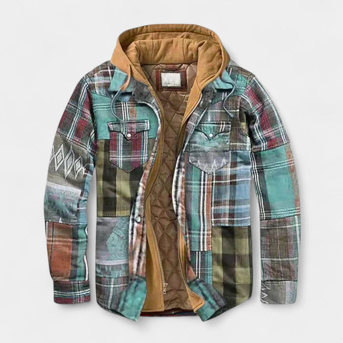 Thomas: elegante chaqueta patchwork para hombres seguros de sí mismos