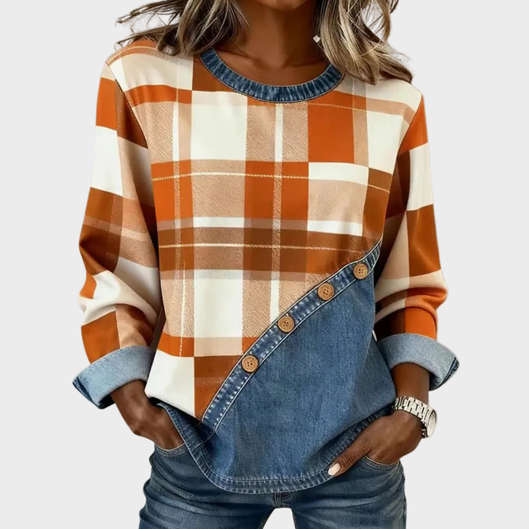 Tamara - Jersey cuadros patchwork