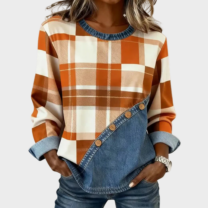 Tamara - Jersey cuadros patchwork
