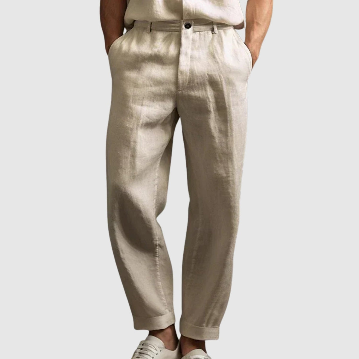 Libuše – Pantalón de verano de algodón y lino