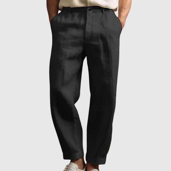 Libuše – Pantalón de verano de algodón y lino