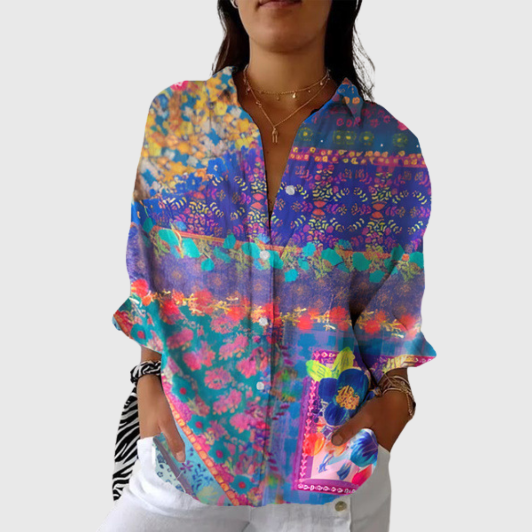 Blusa ligera y colorida con estampados