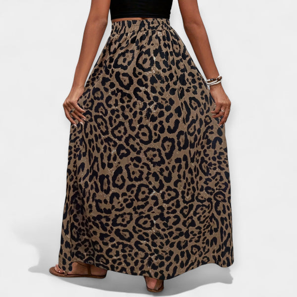 Anežka - Falda con estampado de leopardo
