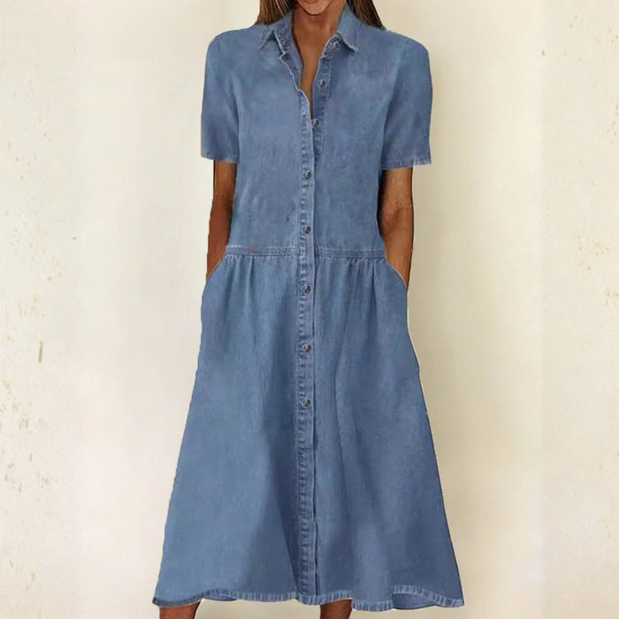 Karolina - Vestido vaquero con manga corta
