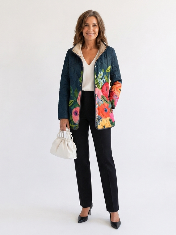 DELACROIX | Chaqueta Acolchada Camille con Estampado Floral